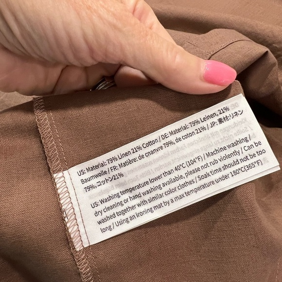 MEOMUA rose gold short sleeve dress for expectant mothers with asymmetrical top - Picture 9 of 14